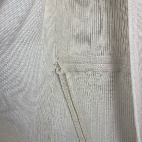 Lululemon Peace Of Mind Wrap Hooded Heathered White Sweater Cardigan Women's 4 - Picture 8 of 13